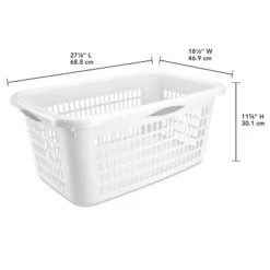 2bu Laundry Basket White - Brightroom™: Portable Plastic Clothes Organizer With Built-In Handles, 70.4L Capacity 15 2bu Laundry Basket White - Brightroom™: Portable Plastic Clothes Organizer With Built-In Handles, 70.4L Capacity -Brightroom GUEST ad9a4029 8eeb 4415 917e 8ca17aa00af2