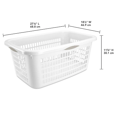2bu Laundry Basket White - Brightroom™: Portable Plastic Clothes Organizer With Built-In Handles, 70.4L Capacity 9 2bu Laundry Basket White - Brightroom™: Portable Plastic Clothes Organizer With Built-In Handles, 70.4L Capacity - Image 7
