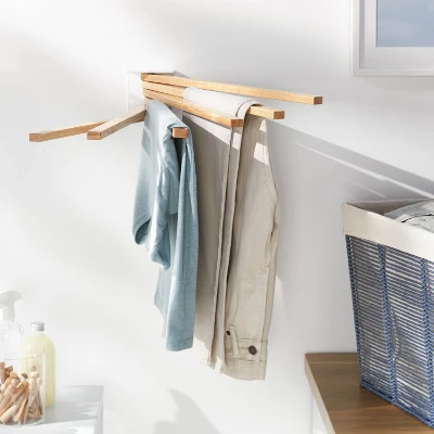 Small Space Wall Mounted Drying Rack White - Brightroom™ 3 Small Space Wall Mounted Drying Rack White - Brightroom™
