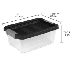 16qt Heavy Duty Latching Clear Storage Box - Brightroom™: Portable Plastic Bin, Universal Storage, Black, Lidded 15 16qt Heavy Duty Latching Clear Storage Box - Brightroom™: Portable Plastic Bin, Universal Storage, Black, Lidded -Brightroom GUEST ae0871b6 5f27 4f07 a864 0d3c84c3cdfc