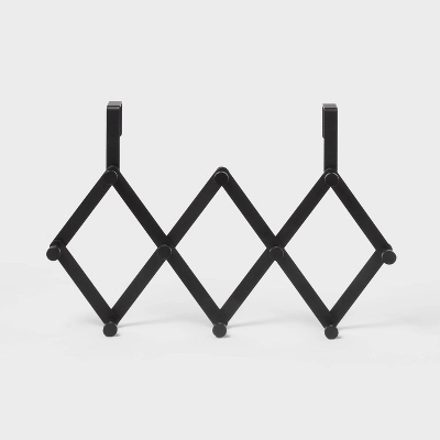 Over The Door Accordion Multiple Hook Black - Brightroom™ 3 Over The Door Accordion Multiple Hook Black - Brightroom™ - Image 2