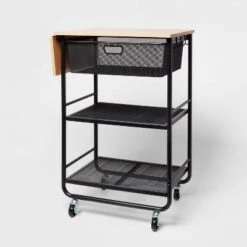 Metal Storage Cart With Mesh Drawer And Wood Top - Brightroom™ 9 Metal Storage Cart With Mesh Drawer And Wood Top - Brightroom™ -Brightroom GUEST b9ec02d7 e818 4bdb 9f48 5453473bab39