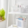 Narrow Medium Decorative Plastic Bin White - Brightroom™: Modern Storage, Cut-Out Handles, 13" Cube Compatible 1 Narrow Medium Decorative Plastic Bin White - Brightroom™: Modern Storage, Cut-Out Handles, 13" Cube Compatible -Brightroom GUEST ba9012cd 4a5a 4a3f a139 a47b6dbde302