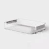 Click In Place 6.7qt Clear Shallow Plastic Storage Bin With White Latch For Home And Office Organization - Brightroom™ 2 Click In Place 6.7qt Clear Shallow Plastic Storage Bin With White Latch For Home And Office Organization - Brightroom™ -Brightroom GUEST bae01562 2d78 4e7d a7d9 455947bae630