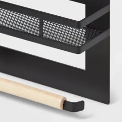 Metal Magnetic Side Of Fridge Organizer With Mesh Shelf With Powder Coated Finish Black - Brightroom™ 5 Metal Magnetic Side Of Fridge Organizer With Mesh Shelf With Powder Coated Finish Black - Brightroom™ -Brightroom GUEST bbf9cba6 a777 47a3 b5ed a5491dfdf208