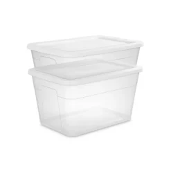 56qt Clear Non-Latching Storage Box With White Lid - Brightroom™ 21 56qt Clear Non-Latching Storage Box With White Lid - Brightroom™ -Brightroom GUEST bff63022 0c9d 4d1c 9c83 ce8a855a2ccb