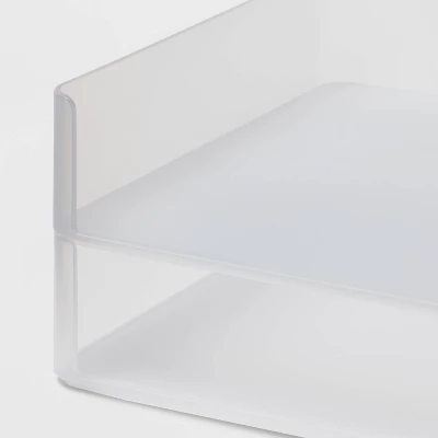 Plastic Stacking Letter Tray Clear - Brightroom™: Desk & File Organizer For Office Organization 4 Plastic Stacking Letter Tray Clear - Brightroom™: Desk & File Organizer For Office Organization - Image 2