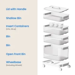 7pc Click In Place Rolling Storage Cart Kit Plastic Storage Home And Office Organization - Brightroom™ 17 7pc Click In Place Rolling Storage Cart Kit Plastic Storage Home And Office Organization - Brightroom™ -Brightroom GUEST c32d2d4f 9529 4084 96c1 6698a5675dd8