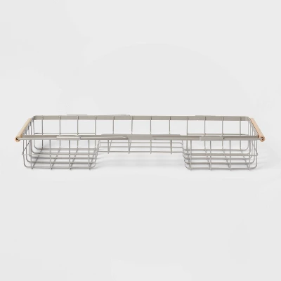 Metal Bathtub Caddy With Wood Handles - Brightroom™ 6 Metal Bathtub Caddy With Wood Handles - Brightroom™ - Image 4