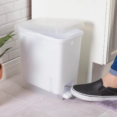 2.7gal Step Trash Can Clear - Brightroom™: Small Pedal-Operated Lid, Bathroom Garbage, Indoor Rectangle, Textured Plastic 3 2.7gal Step Trash Can Clear - Brightroom™: Small Pedal-Operated Lid, Bathroom Garbage, Indoor Rectangle, Textured Plastic