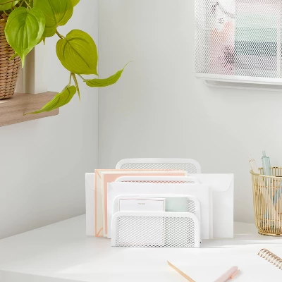 Mesh Letter Sorter White - Brightroom™: Steel File & Letter Organizer, Holder, Tray, No Assembly Required 3 Mesh Letter Sorter White - Brightroom™: Steel File & Letter Organizer, Holder, Tray, No Assembly Required