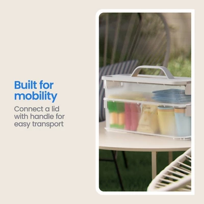 Click In Place 4.5qt Clear Slim Plastic Storage Bin With White Latch For Home And Office Organization - Brightroom™ 7 Click In Place 4.5qt Clear Slim Plastic Storage Bin With White Latch For Home And Office Organization - Brightroom™ - Image 5