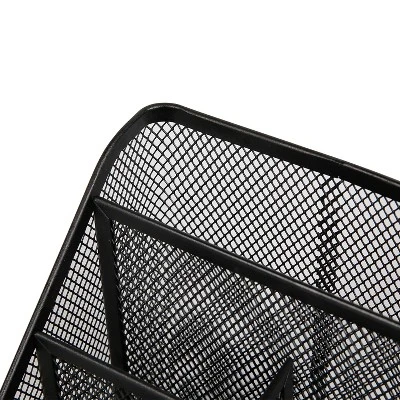 Mesh Medium Desktop Organizer Black - Brightroom™ 4 Mesh Medium Desktop Organizer Black - Brightroom™ - Image 2
