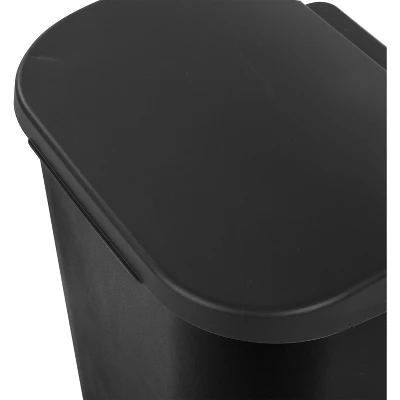 11.3gal Lift Top Waste Basket Black - Brightroom™: Kitchen Trash Can, Fingerprint-Resistant, Indoor Trash Bin 6 11.3gal Lift Top Waste Basket Black - Brightroom™: Kitchen Trash Can, Fingerprint-Resistant, Indoor Trash Bin - Image 4