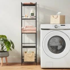 Folding 5 Shelf Narrow Black - Brightroomâ„¢