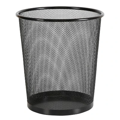Mesh Waste Basket Black - Brightroom™: Steel, 3 Gallon, Nonslip Base, Fingerprint-Resistant, Indoor Mesh Trash Can 3 Mesh Waste Basket Black - Brightroom™: Steel, 3 Gallon, Nonslip Base, Fingerprint-Resistant, Indoor Mesh Trash Can