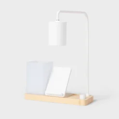 Desk Lamp With Wireless Charging And Storage (Includes LED Light Bulb) - Brightroomâ„¢: Table Lamp, Desk Organizer, USB Port