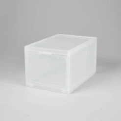 Small Stackable Bins Front Opening Clear Plastic - Brightroom™ 10 Small Stackable Bins Front Opening Clear Plastic - Brightroom™ -Brightroom GUEST d14984ec d883 4043 91a2 cad190d9ba3c