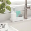 Plastic Soap Pump With Silicone Holder With Caddy & Tray White - Brightroom™: Kitchen Soap Caddy Dispenser 1 Plastic Soap Pump With Silicone Holder With Caddy & Tray White - Brightroom™: Kitchen Soap Caddy Dispenser -Brightroom GUEST d14b3860 848a 4378 b335 b5edb696f0c3