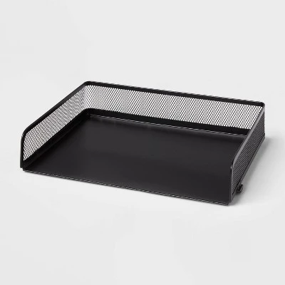 Mesh Stacking Letter Tray With Wide Side Opening Black - Brightroom™ 5 Mesh Stacking Letter Tray With Wide Side Opening Black - Brightroom™ - Image 3