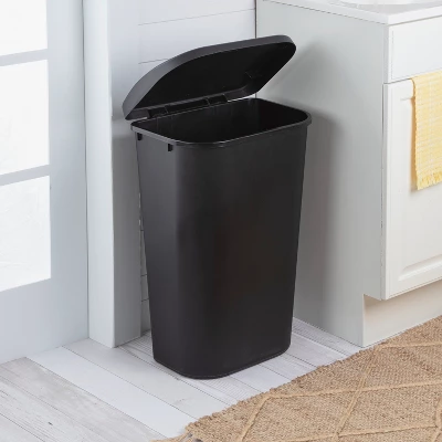 11.3gal Lift Top Waste Basket Black - Brightroom™: Kitchen Trash Can, Fingerprint-Resistant, Indoor Trash Bin 3 11.3gal Lift Top Waste Basket Black - Brightroom™: Kitchen Trash Can, Fingerprint-Resistant, Indoor Trash Bin