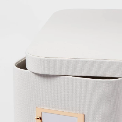 Small Decorative Fabric Box Ivory - Brightroom™ 4 Small Decorative Fabric Box Ivory - Brightroom™ - Image 2