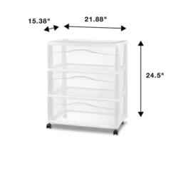 3 Drawer Wide Cart White - Brightroom™: Plastic Storage Drawers, Utility Cart With Casters, Portable Universal Storage 8 3 Drawer Wide Cart White - Brightroom™: Plastic Storage Drawers, Utility Cart With Casters, Portable Universal Storage -Brightroom GUEST d3c78612 44a4 4e30 b173 444395629312