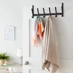 Over The Door 6 Hook - Black - Brightroomâ„¢