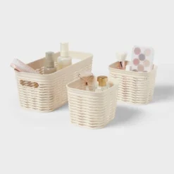 3pk Wave Assorted Decorative Basket Cream 5L Narrow 2c - Brightroom™ 7 3pk Wave Assorted Decorative Basket Cream 5L Narrow 2c - Brightroom™ -Brightroom GUEST d48fb1cd 8cd6 40b3 8927 47c5f9540ebe