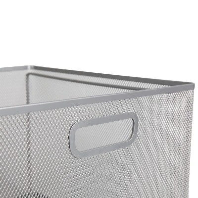 Mesh Crate File Box 10"x14"x 13.25" Silver - Brightroom™ 4 Mesh Crate File Box 10"x14"x 13.25" Silver - Brightroom™ - Image 2