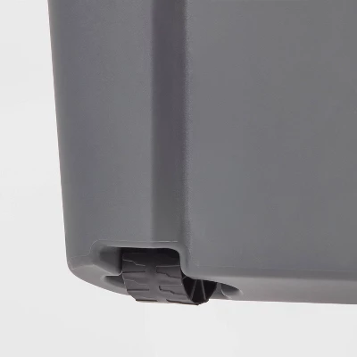 45gal Latching Storage Tote - Brightroom™: Portable Plastic Container With Lid, Universal Storage, Gray, 45 Gallon Capacity 4 45gal Latching Storage Tote - Brightroom™: Portable Plastic Container With Lid, Universal Storage, Gray, 45 Gallon Capacity - Image 2