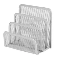 Mesh Letter Sorter - Brightroomâ„¢: Steel Desk Organizer, Silver Mail & Letter Holder, Office File Organizer, 5.5"x3"x5.06"