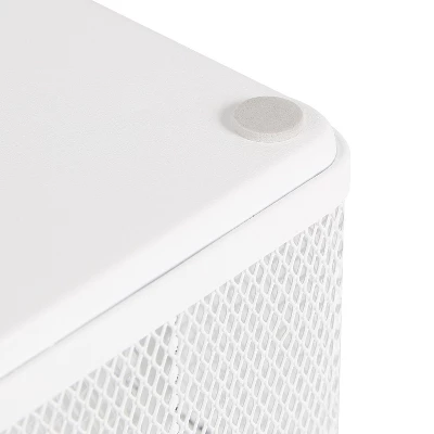 Mesh Pencil Holder White - Brightroom™: Steel Desk Organizer, Pen Holder, Pencil Cup, 3.98" Height, Width & Depth 5 Mesh Pencil Holder White - Brightroom™: Steel Desk Organizer, Pen Holder, Pencil Cup, 3.98" Height, Width & Depth - Image 3