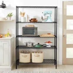 5 Tier Wide Wire Shelving - Brightroomâ„¢