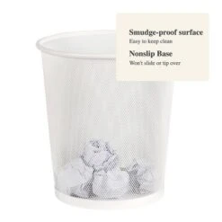 Mesh Waste Basket White - Brightroom™: Steel Indoor Trash Can, Nonslip Base, Fingerprint-Resistant, 3 Gallon Capacity 8 Mesh Waste Basket White - Brightroom™: Steel Indoor Trash Can, Nonslip Base, Fingerprint-Resistant, 3 Gallon Capacity -Brightroom GUEST d9d2dc05 a805 4641 a2fd 2e5098a1fe97