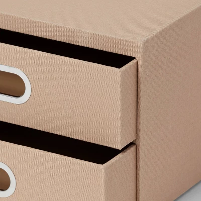 Canvas Drawers Light Brown - Brightroom™: Desk & Office Organization, Polyester Canvas, , 6"x13"x9.875" 4 Canvas Drawers Light Brown - Brightroom™: Desk & Office Organization, Polyester Canvas, , 6"x13"x9.875" - Image 2