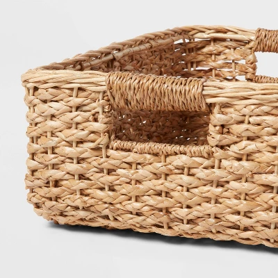Braided Seagrass Folio Bin - Brightroom™: Handwoven Khaki Storage Basket, Rectangle, 6"x12"x17", Nest Seal Certified 4 Braided Seagrass Folio Bin - Brightroom™: Handwoven Khaki Storage Basket, Rectangle, 6"x12"x17", Nest Seal Certified - Image 2