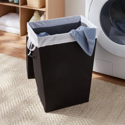 Laundry Hamper With Lift Liner And Lid Black - Brightroom™ 3 Laundry Hamper With Lift Liner And Lid Black - Brightroom™
