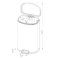 45L D Shape Step Trash Can - Brightroom™ 9 45L D Shape Step Trash Can - Brightroom™ -Brightroom GUEST dfcf1598 d01a 4f5f ae41 13a8e22b2c58