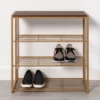 4 Tier Shoe Rack Brass With Walnut Wood - Brightroom™ 1 4 Tier Shoe Rack Brass With Walnut Wood - Brightroom™ -Brightroom GUEST e31dce3a bdeb 4fd6 b72c 1d264900f33c