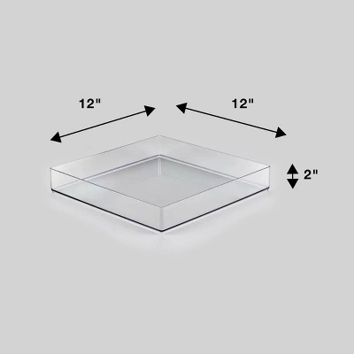12'' X 12'' X 2" All Purpose Storage Tray - Brightroom™: Clear Plastic Bathroom Organizer Tray 5 12'' X 12'' X 2" All Purpose Storage Tray - Brightroom™: Clear Plastic Bathroom Organizer Tray - Image 3