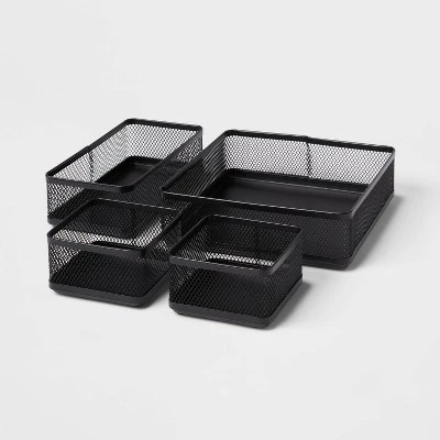 Mesh Desk Organizer Black - Brightroom™ 4 Mesh Desk Organizer Black - Brightroom™ - Image 2