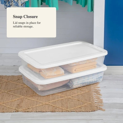41qt Clear Under Bed Storage Box White - Brightroom™ 5 41qt Clear Under Bed Storage Box White - Brightroom™ - Image 3
