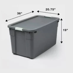 45gal Latching Storage Tote - Brightroom™: Portable Plastic Container With Lid, Universal Storage, Gray, 45 Gallon Capacity 9 45gal Latching Storage Tote - Brightroom™: Portable Plastic Container With Lid, Universal Storage, Gray, 45 Gallon Capacity -Brightroom GUEST e59219fb 3fdd 467e a3eb ab84cb95177a
