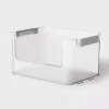 Click In Place 20.7qt Clear Open Front Plastic Storage Bin For Home And Office Organization White Latch - Brightroom™ 2 Click In Place 20.7qt Clear Open Front Plastic Storage Bin For Home And Office Organization White Latch - Brightroom™ -Brightroom GUEST ea637f8d 323f 4cd0 a0b7 6a6c3a2868e9