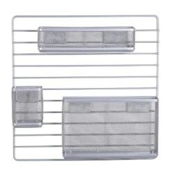 Mesh Additional Wall Organization Tools Silver - Brightroomâ„¢: Steel Desk & File Organizer For Office Supplies