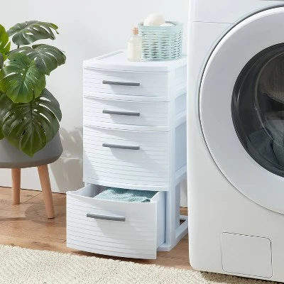 4 Drawer Medium Tower White - Brightroom 3 4 Drawer Medium Tower White - Brightroom