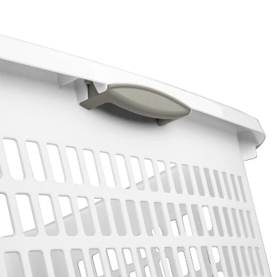 2bu Laundry Basket White - Brightroom™: Portable Plastic Clothes Organizer With Built-In Handles, 70.4L Capacity 8 2bu Laundry Basket White - Brightroom™: Portable Plastic Clothes Organizer With Built-In Handles, 70.4L Capacity - Image 6