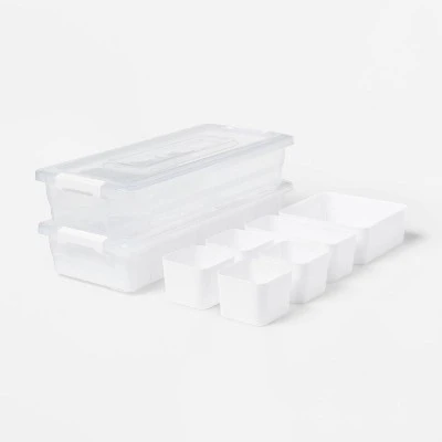 2.5L 2pk Sort It Storage Containers With 6 Shallow Cups - Brightroom™ 4 2.5L 2pk Sort It Storage Containers With 6 Shallow Cups - Brightroom™ - Image 2
