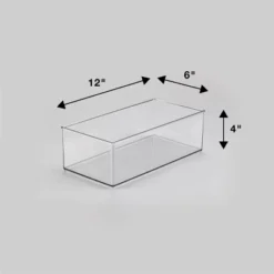 12" X 6" X 4" All Purpose Storage 1/2 Storage Bin - Brightroom™: Clear Plastic Decorative Container, No Assembly Required 9 12" X 6" X 4" All Purpose Storage 1/2 Storage Bin - Brightroom™: Clear Plastic Decorative Container, No Assembly Required -Brightroom GUEST f40cd530 aa3a 4fec 8c26 2bcdd5a30536